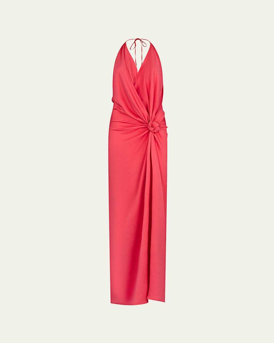 Torgiano Halter Knotted Dress